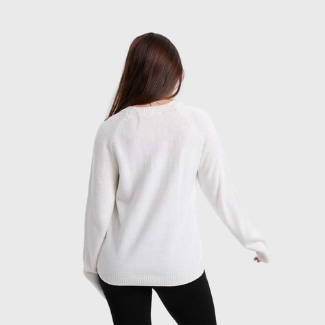 Sweater Mujer Botones Blanco-2