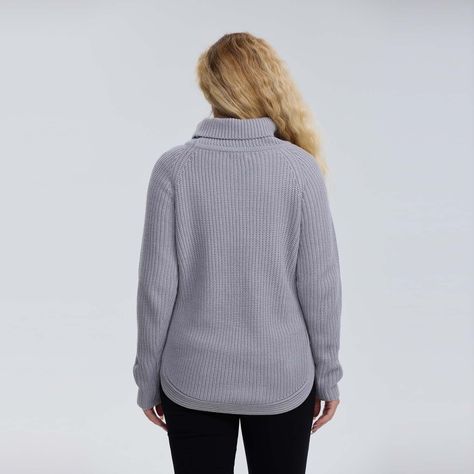 Sweater Mujer Tejido Gris Melange-2