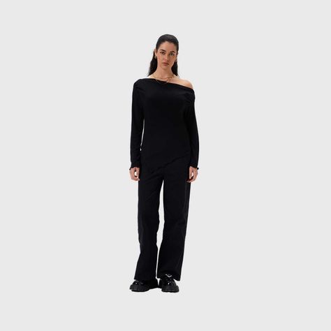Polera Mujer C/Asimétrico Basta Negro Fashion's Park-3