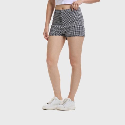 Short Mujer Vichy Negro Fashion's Park-1