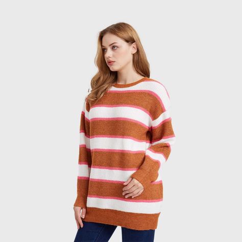 Sweater Mujer Largo Beige-1