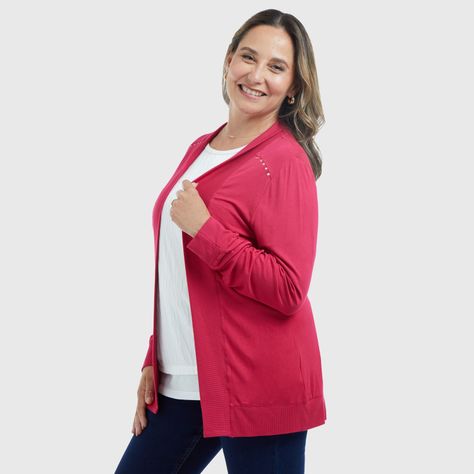 Polera Tapado Canesú Magenta Oscuro Mujer-1