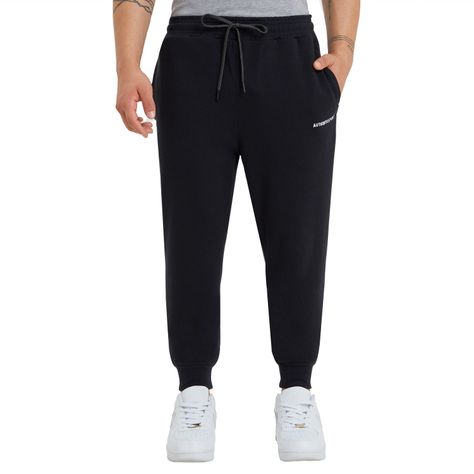 Pantalón Buzo Jogger Básico Negro Hombre-0