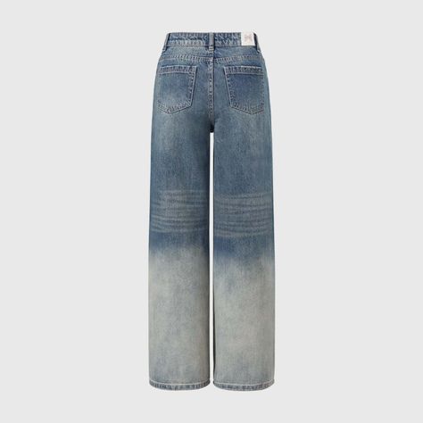 Jeans Niña Wide Leg Degradé Oxidado Azul Fashion's Park-1