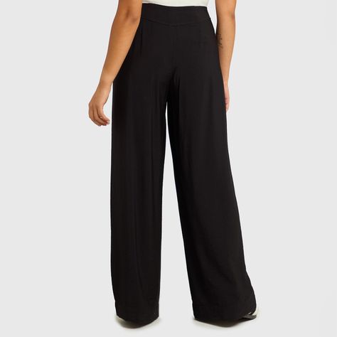 Pantalón Mujer Sastre Fluido Negro Fashions Park-2
