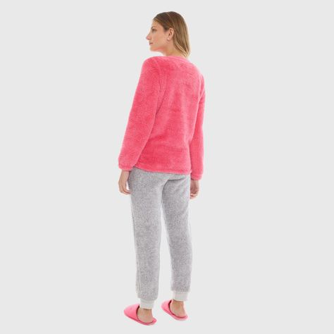 Pijama Mujer Polar Fucsia I-1