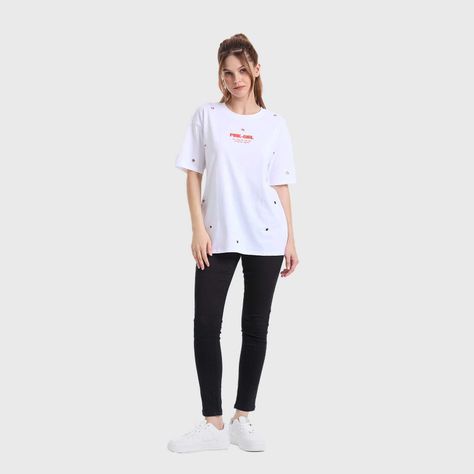 Polera Mujer Ojetillos Blanco Fashion's Park-3