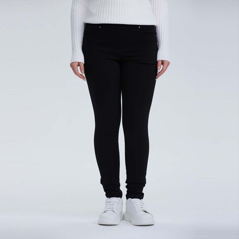 Pantalón Mujer Con Bolsillo Negro-0