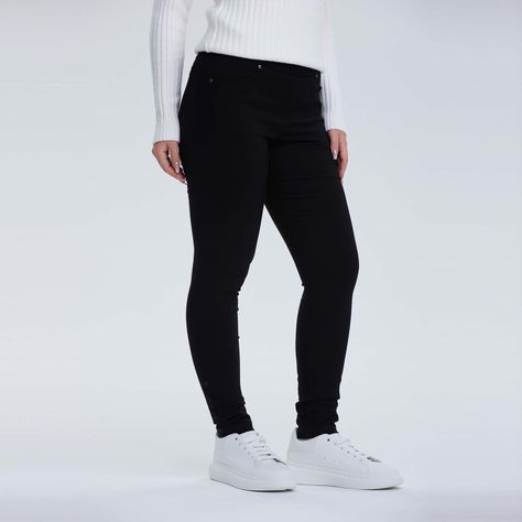 Pantalón Mujer Con Bolsillo Negro-3