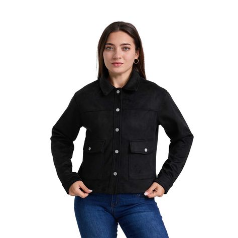 Chaqueta Mujer Corta Negro Fashion´s Park-0