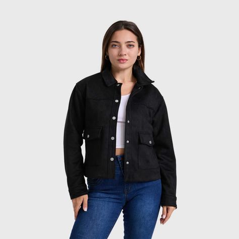 Chaqueta Mujer Corta Negro Fashion´s Park-1