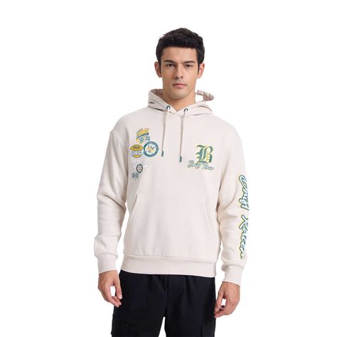 Polerón Hombre Hoodie Print Beige I Fashion's Park-0