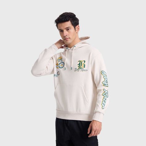 Polerón Hombre Hoodie Print Beige I Fashion's Park-1