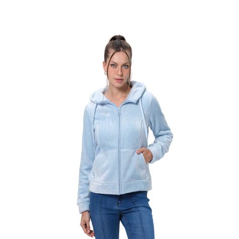 Polar Mujer Full Zipper Entallado Celeste-0