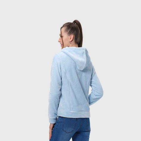 Polar Mujer Full Zipper Entallado Celeste-2