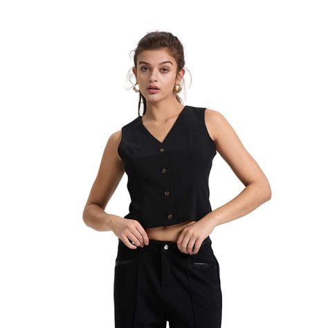 Blazer Mujer Tipo Gillette Abotonado Negro Fashion's Park-0