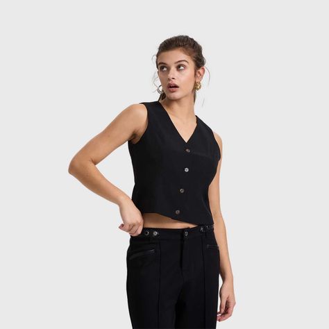 Blazer Mujer Tipo Gillette Abotonado Negro Fashion's Park-1