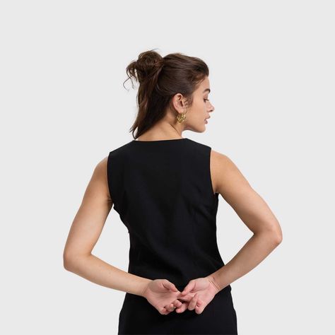 Blazer Mujer Tipo Gillette Abotonado Negro Fashion's Park-2