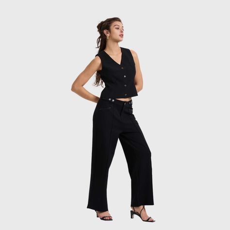 Blazer Mujer Tipo Gillette Abotonado Negro Fashion's Park-3