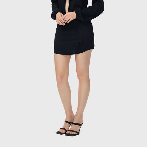 Falda Mujer Malla Negro I Fashion's Park-1