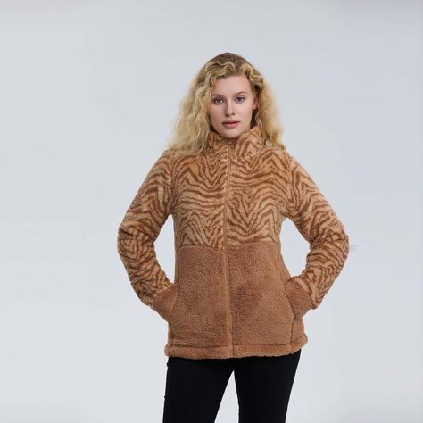 Polar Mujer Peludo Bicolor Camel Fashion´s Park-0