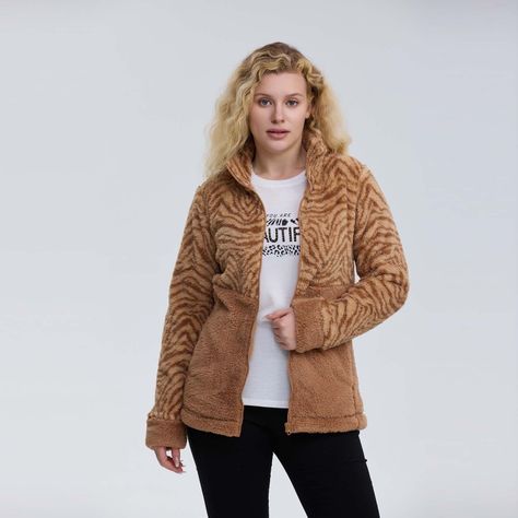 Polar Mujer Peludo Bicolor Camel Fashion´s Park-1