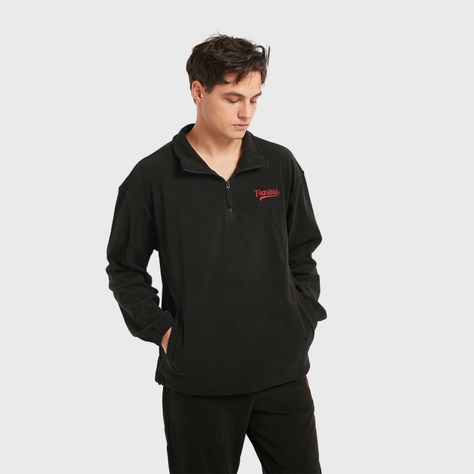 Polerón Hombre Medio Zipper Negro-1