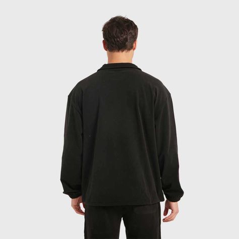 Polerón Hombre Medio Zipper Negro-2
