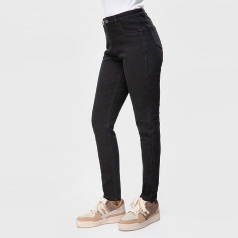 Jeans Skinny Con Polar Juvenil Negro Fashions Park-1