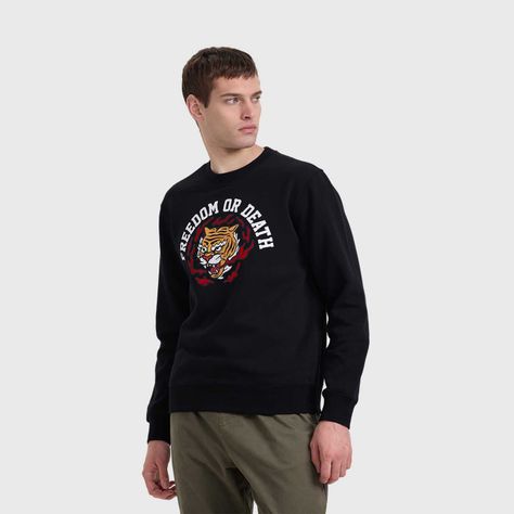 Polerón Hombre Print Negro I Fashion's Park-1