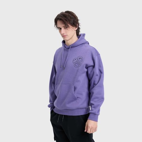 Polerón Hombre Hoodie Print Morado Fashion's Park-1