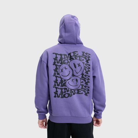 Polerón Hombre Hoodie Print Morado Fashion's Park-2