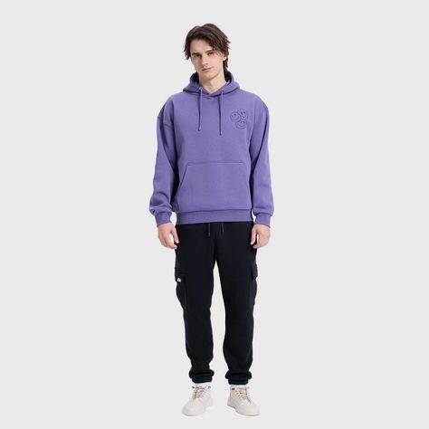 Polerón Hombre Hoodie Print Morado Fashion's Park-3