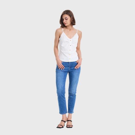 Polera Mujer Pábilo Rib Botones Crudo Fashions Park-3