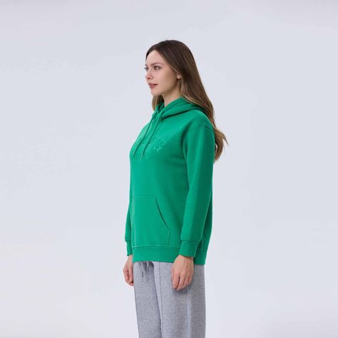 Polerón Mujer Estampado Verde-1