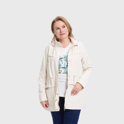 Chaqueta Mujer Casual Con Gorro Beige Oscuro Fashion's Park-1