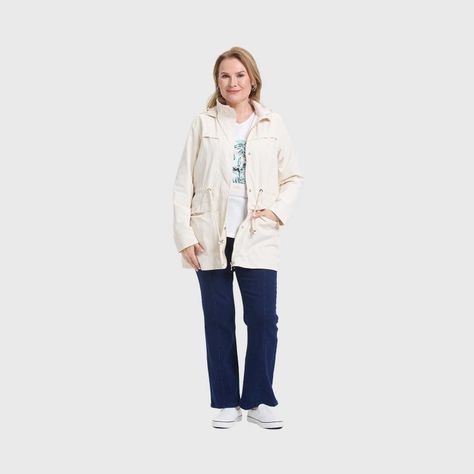Chaqueta Mujer Casual Con Gorro Beige Oscuro Fashion's Park-3