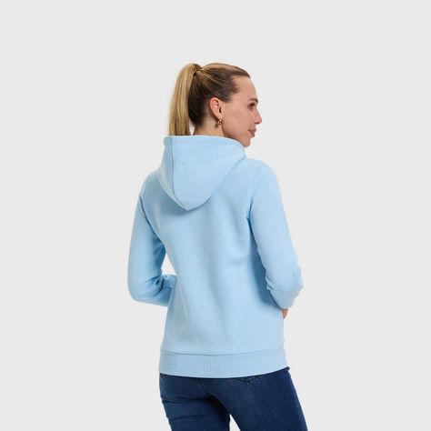 Polerón Mujer Hoodie Full Zipper Celeste Fashion's Park-2