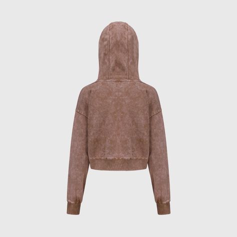 Polerón Niña Oversize Acid Wash Rosado-2