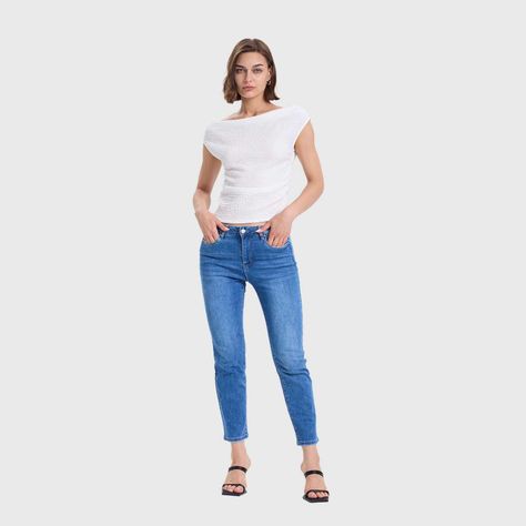 Polera Mujer Bardot Lisa Text Blanco Fashions Park-3