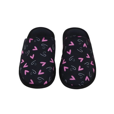 Pantufla Mujer Estampada Negro Fashion's Park-0