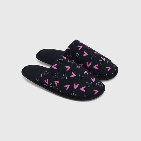 Pantufla Mujer Estampada Negro Fashion's Park-1