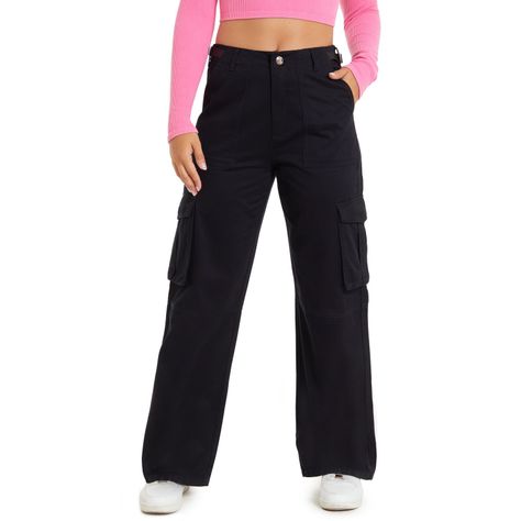 Pantalón Mujer Cargo Ajustable Negro Fashion´s Park-0