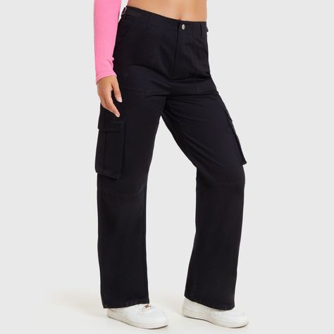 Pantalón Mujer Cargo Ajustable Negro Fashion´s Park-2