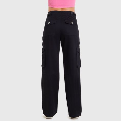 Pantalón Mujer Cargo Ajustable Negro Fashion´s Park-4