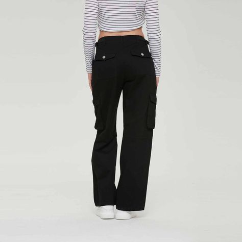 Pantalón Mujer Cargo Ajustable Negro Fashion´s Park-5