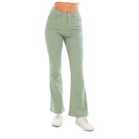 Jeans Mujer Flare Color Verde Fashion's Park-0