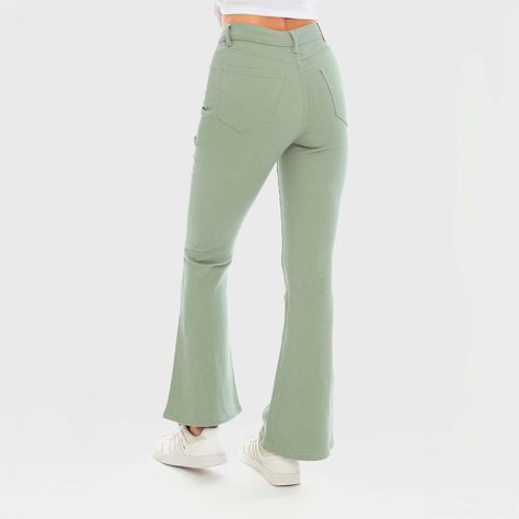 Jeans Mujer Flare Color Verde Fashion's Park-2