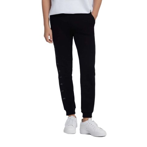 Pantalón Buzo Niño Texto En Costado Negro Fashion´s Park-0