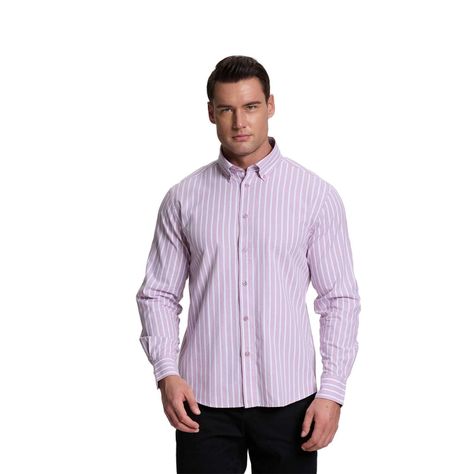 Camisa Hombre Rayas Premium Lila Fashion's Park-0